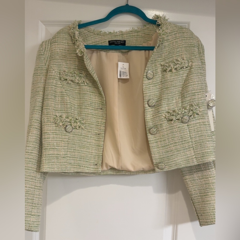 BRAND NEW WITH TAGS Central Park West Green Tweed Women's Jacket